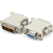 DVI 24+5 Erkek To VGA Dişi Çevirici Dönüştürücü - DVI VGA Adaptör AA118 - 1