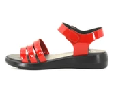 Voga Zenne 1300-158 Kutulu Üç Bant Sandalet Kırmızı Rugan - 2