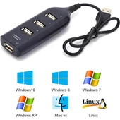 Wozlo 4 Port USB Çoğaltıcı Çoklayıcı Hub USB 2.0 Çoklama Pc Laptop AA119 - 2