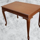 Çalışma Masa-Berjer 90395 ST Sandalye Kelebek Klasik Ceviz Keten Kumaş Aslan ayak - 3