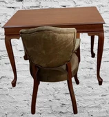 Çalışma Masa-Berjer 90395 ST Sandalye Kelebek Klasik Ceviz Keten Kumaş Aslan ayak - 7