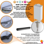 Modilayn EMİR 35 x 88 x 32,5 cm Kapaklı ve Çekmeceli Çok Amaçlı Banyo&Mutfak Dolabı - 5