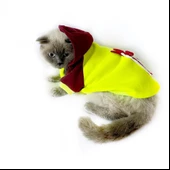 Bunny Bordo Fosfor Kapsonlu Sweatshirt Kedi Süeteri Kedi Kıyafeti - 6