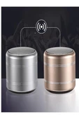 Mini Alüminyum Tws Kablosuz Bluetooth Hoparlör – Yuvarlak Metal Tasarım, Yüksek Bas Ve Taşınabilir Özellikler - 4