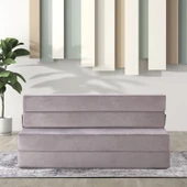 Valeria Çift Kişilik Kadife Katlanır Yatak Olabilen Koltuk Çift Kişilik - 125x200 Cm Çift Kiremit - 1