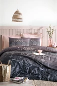 Özdilek Tappeto Çift Kişilik Soft Life Saten Nevresim Takımı Lacivert 200 x 220 - 2