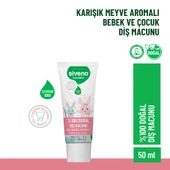 Siveno %100 Doğal Florürsüz Karışık Meyve Aromalı Bebek ve Çocuk İçin Diş Macunu 50 ml - 1