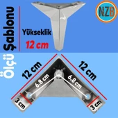 Mobilya Kanepe Sehpa TV Ünitesi Koltuk Ayağı 12 cm Krom Renk Baza Ayak thumbnail 7