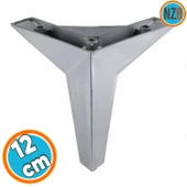 Mobilya Kanepe Sehpa TV Ünitesi Koltuk Ayağı 12 cm Krom Renk Baza Ayak thumbnail 2