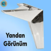 Mobilya Kanepe Sehpa TV Ünitesi Koltuk Ayağı 12 cm Krom Renk Baza Ayak thumbnail 6