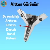 Mobilya Kanepe Sehpa TV Ünitesi Koltuk Ayağı 12 cm Krom Renk Baza Ayak thumbnail 1