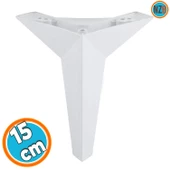 Mobilya Kanepe Sehpa TV Ünitesi Koltuk Ayağı 15 cm Beyaz Baza Ayak thumbnail 1