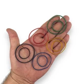 Karışık Boy ve Renkte İnce Paket Lastikleri 5000 Adet 5 Renk 40 ve 70mm - 3