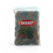 Renkli Küçük Paket Toka Lastiği 4 Renk 40mm 1000li 10 Paket - 5