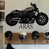 Veraart Kişiye Özel Işıklı Motor Harley Davidson Led Işıklı Tablo Ahşap Duvar Dekorasyonu - 2