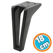 Mobilya Kanepe Sehpa TV Ünitesi Koltuk Ayağı 18 cm Siyah Baza Ayak - 1