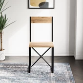 Eportatif Katlanır 4 Kişilik Mutfak Masa Sandalye Takımı Çam 1415 - 3