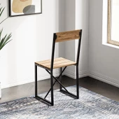 Eportatif Katlanır 4 Kişilik Mutfak Masa Sandalye Takımı Çam 1415 - 5