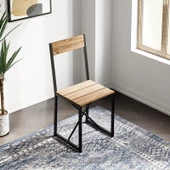 Eportatif Katlanır 4 Kişilik Mutfak Masa Sandalye Takımı Çam 1415 - 4