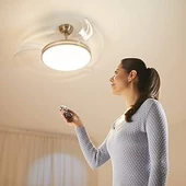 Philips Bliss Tavan Vantilatörü Açılır/Kapanır Kanatlı, Kumandalı, Sarı/Beyaz Işık - 4