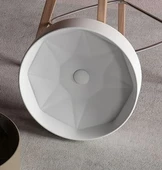 Diamente 42 Cm Lavabo Parlak Beyaz Lucco Tezgah Üstü - 2