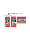 Faber-Castell 3'lü Boya Seti 12'li Sulu - Kuru ve Pastel Boya - 1