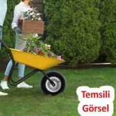 Yük Taşıma Tekeri El Arabası Bilyeli Rulmanlı Havalı Dubleks 350X70 Mm Yapar Çelik Jant Tekerlek - 3