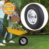 Yük Taşıma Tekeri El Arabası Bilyeli Rulmanlı Havalı Dubleks 350X70 Mm Yapar Çelik Jant Tekerlek - 1
