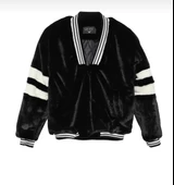 PELUŞ BOMBER CEKET - SİYAH RENK - 5