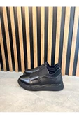 Luizpauloshoes 1067 STREÇLİ SİYAH CİLT ERKEK SNEAKER - 3