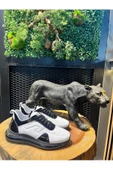 Luizpauloshoes 1038 Beyaz Rugan Siyah Hakiki Deri Erkek Sneakers - 1