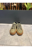Luizpauloshoes LUİZ PAULO 4226 HAKİ NUBUK HAKİKİ DERİ ERKEK SNEAKERS - 3