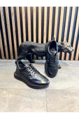 Luizpauloshoes 1047 SİYAH BAKLAVA DESEN ERKEK SPOR SNEAKERS - 2