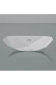 RB040 Ruby Tezgah Üzeri Lavabo 40x40 cm  İnci Mat Beyaz - 4