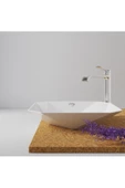 RB040 Ruby Tezgah Üzeri Lavabo 40x40 cm  İnci Mat Beyaz - 3