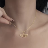 925Ayar Gümüş Origami Uğur Böceği Figürlü Kolye Özel Tasarım thumbnail 5