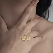 925Ayar Gümüş Origami Uğur Böceği Figürlü Kolye Özel Tasarım thumbnail 8