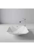 RB040 Ruby Tezgah Üzeri Lavabo 40x40 cm  İnci Mat Beyaz - 1