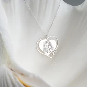 925 Ayar Gümüş Fotoğraf Baskılı  Detaylı Kolye Özel Tasarım thumbnail 1