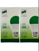 Uzlight 10W(75W) 8200K (Yeşil Işık) E27 Duylu Led Ampul (2 Adet) - 1