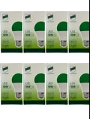 Uzlight 10W(75W) 8200K (Yeşil Işık) E27 Duylu Led Ampul (8 Adet) - 1