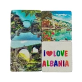 Arnavutluk Temalı Dörtlü Taş Magnet thumbnail 1