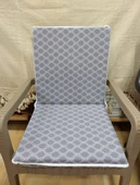 1 Adet Komutan Arkalıklı Sandalye Minderi, Extra Kalın (Kalınlık 5cm)-Denizci Gri - 1