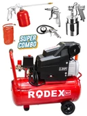 Rodex 50 Litre Hava Kompresörü 5 Parça Havalı Setli Yağlı Sistem 8 Bar Basınç Ayarlı Germany Style - 1