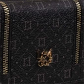 Levidor Siyah Fermuar Detaylı Monogram Kadın Cüzdan - 2