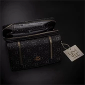 Levidor Siyah Fermuar Detaylı Monogram Kadın Cüzdan - 5