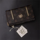 Levidor Kahverengi Fermuar Detaylı Monogram Kadın Cüzdan - 3