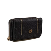 Levidor Siyah Fermuar Detaylı Monogram Kadın Cüzdan - 1