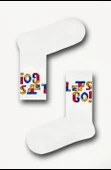 Littlehappiness70 Unisex Yetişkin Let's Go Kolej Çorap - 1