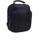 Slayka Lacivert Büyük Boy Deri Erkek El Çantası - 1